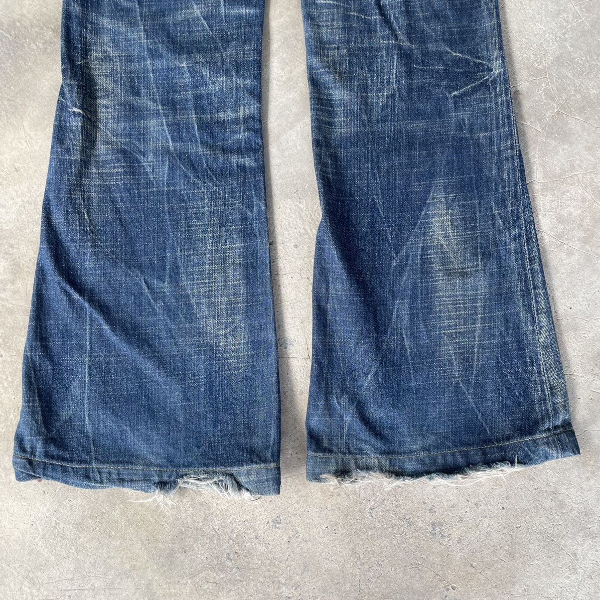 Hysteric Glamour 🇯🇵 LOLITA Flare Bootcut Mudwash Distressed Exotic Denim Jeans Size 29" - 24 Thumbnail