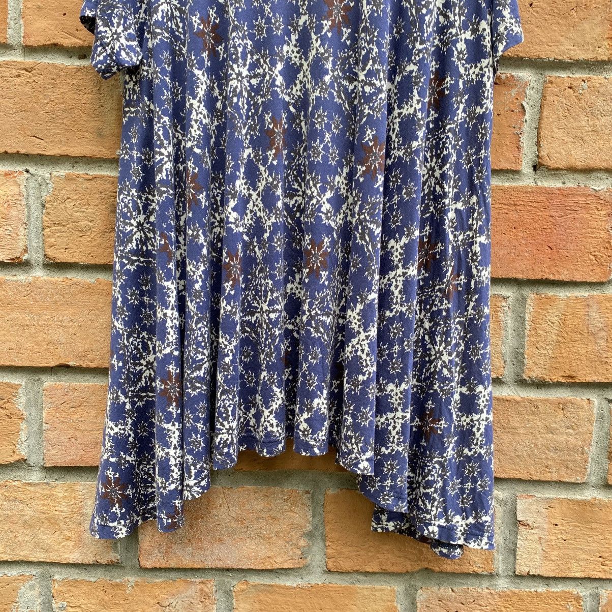 Zucca Zucca Blue Short Sleeve Printed Flare Tunic Top Size M / US 6-8 / IT 42-44 - 7 Thumbnail