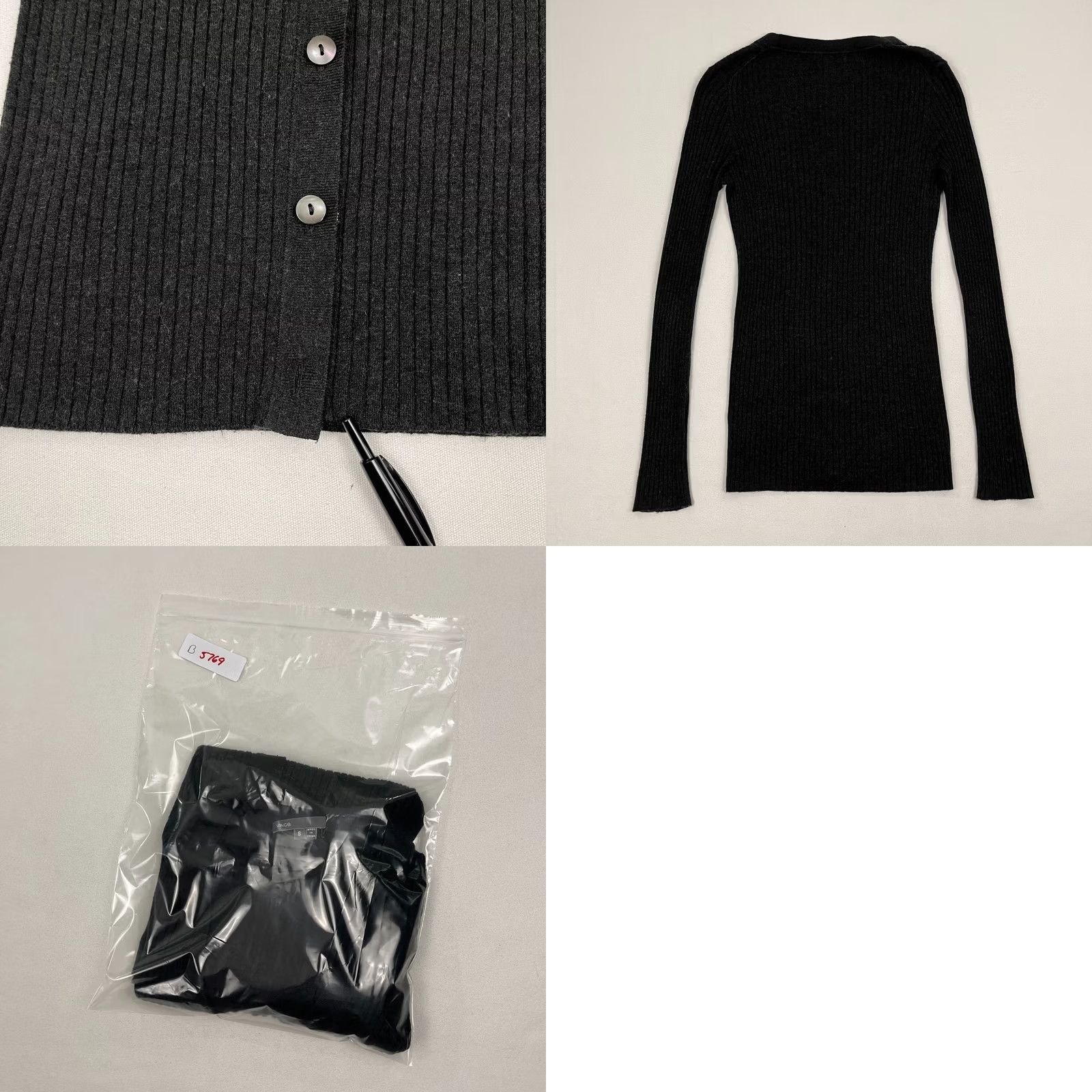 Vince Vince Cardigan Sweater Women S Slim Fitted Gray Ribbed Cashmere Blend Minimalist Cardigan S Gray Womens Silk-Lead? Size S / US 4 / IT 40 - 8 Thumbnail