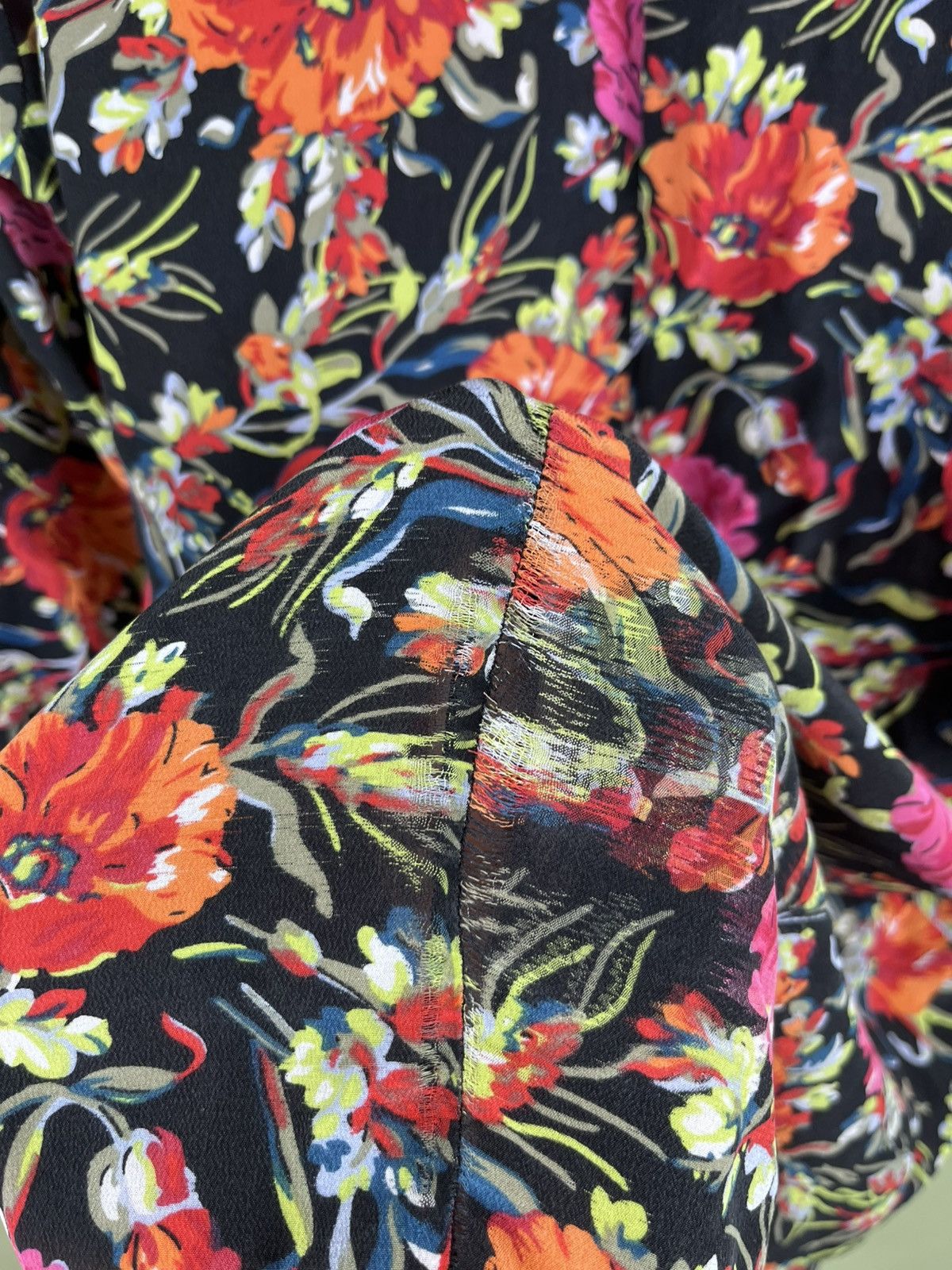 Sandro Vintage SANDRO Floral Summer Silk Dress Size S / US 4 / IT 40 - 8 Thumbnail
