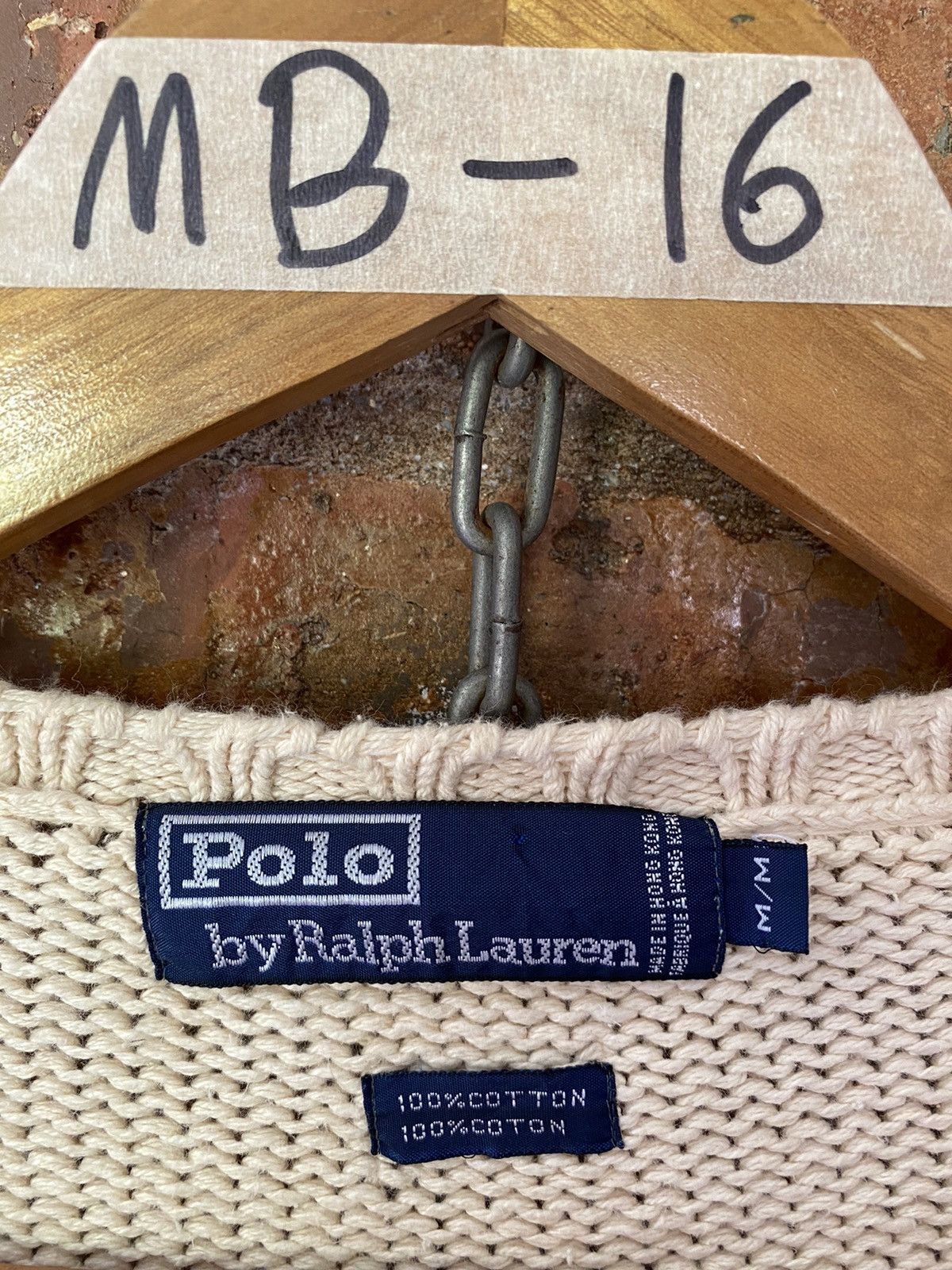 Polo Ralph Lauren 1980s Polo Ralph Lauren Made Hong Kong cable knit Size US L / EU 52-54 / 3 - 11 Thumbnail