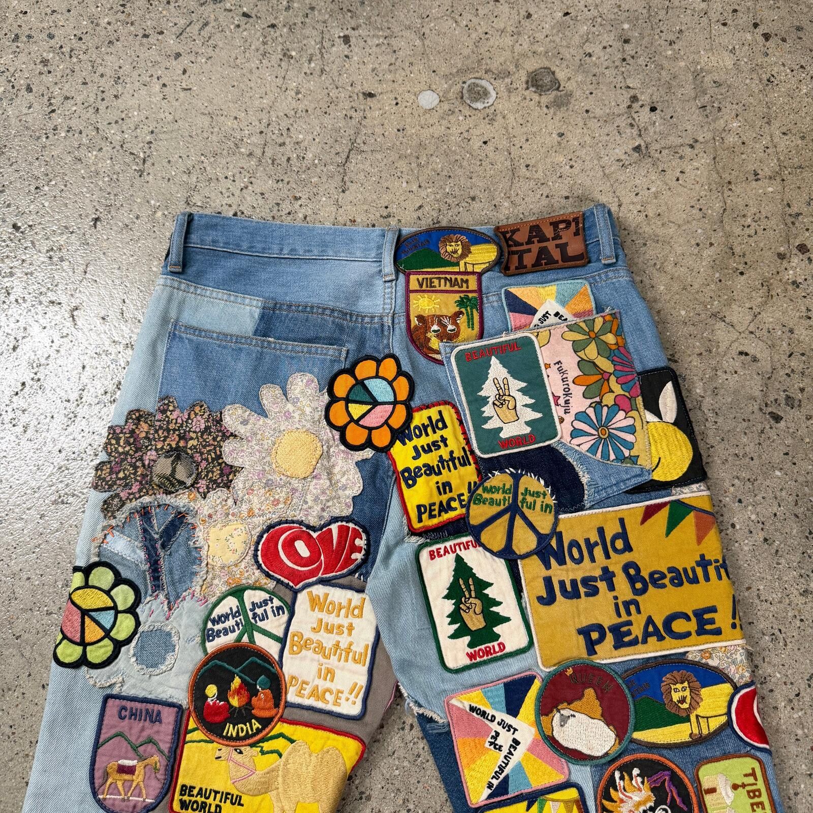 Kapital Kapital 12.5oz Denim Patch 5P Rat Flare Pants Size US 32 / EU 48 - 7 Thumbnail