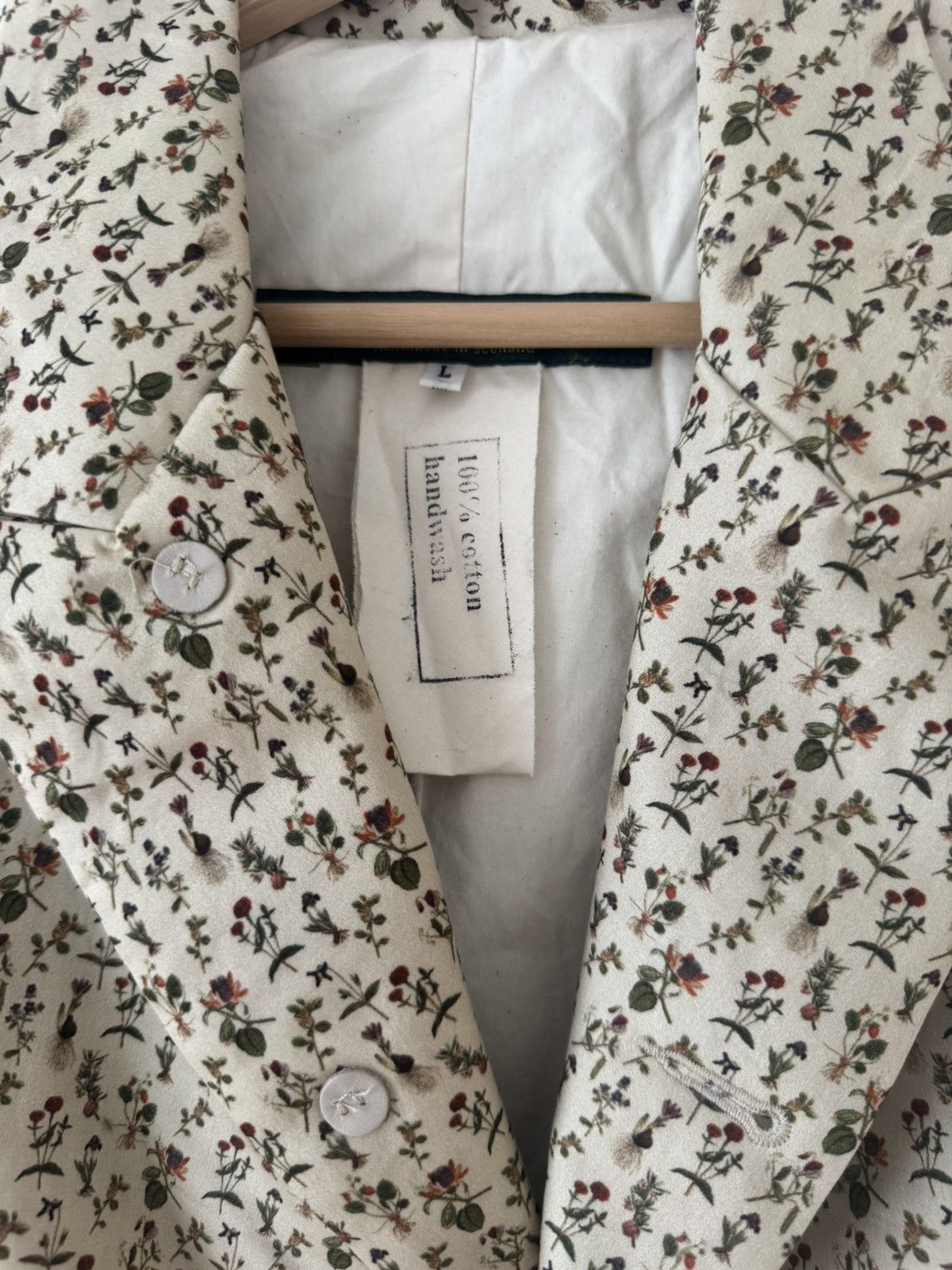 Paul Harnden Shoemakers Flower Print Pocket Blazer Size US L / EU 52-54 / 3 - 6 Thumbnail