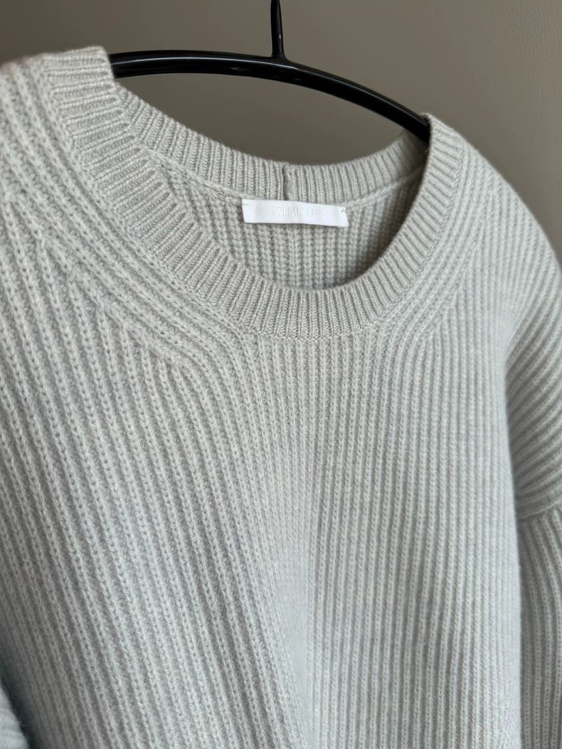 Helmut Lang HELMUT LANG Tapered shoulder design rib knit sweater Size S / US 4 / IT 40 - 6 Thumbnail