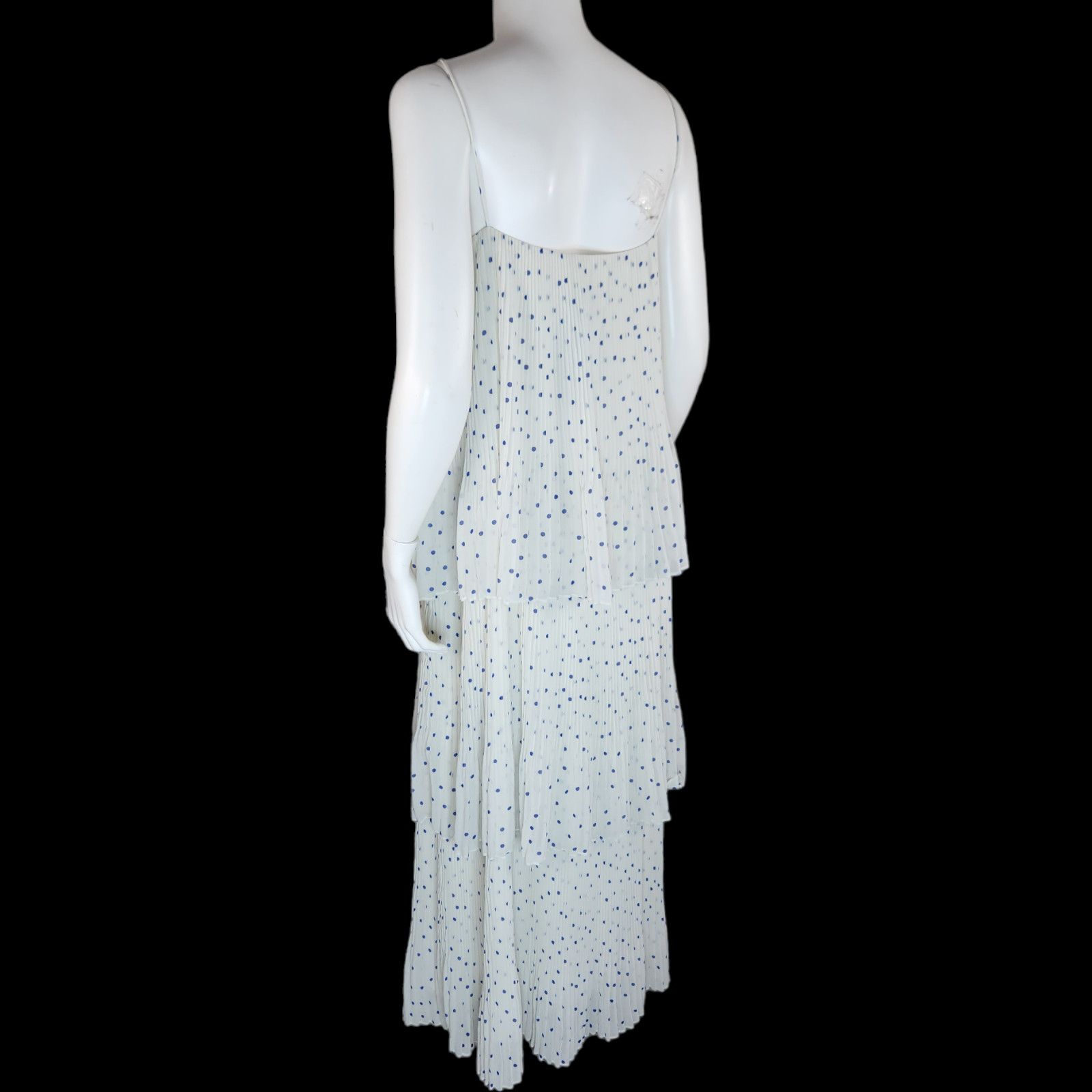 Samsoe Samsoe Samsoe Samsoe Womens Large Blue Polka Dot Maxi Dress Size L / US 10 / IT 46 - 7 Thumbnail