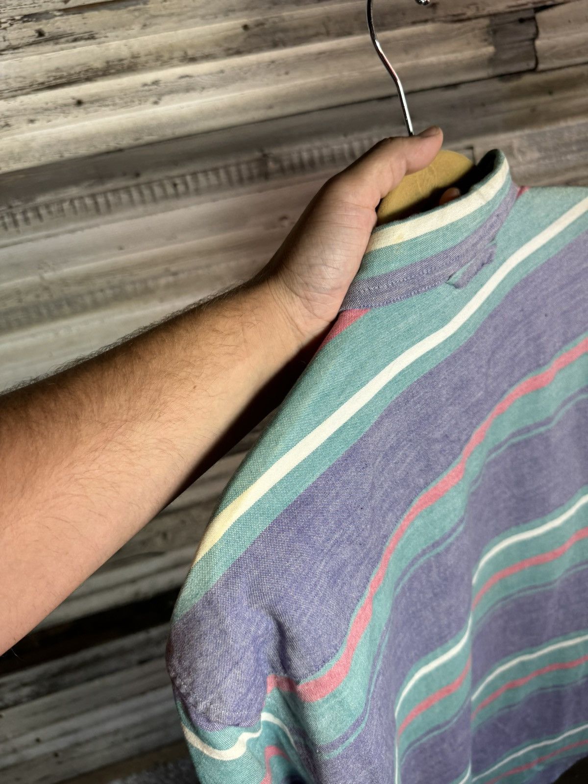 Vintage Vintage Striped Purple Shirt Size US L / EU 52-54 / 3 - 5 Thumbnail