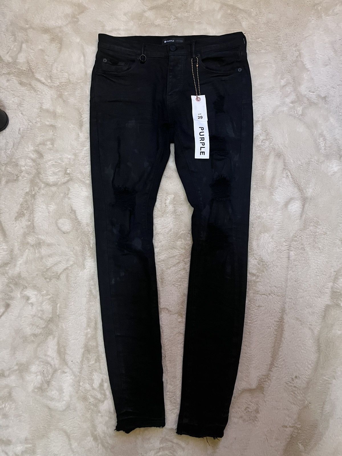 Purple Brand Purple brand Oil Spill distressed jeans drip amiri