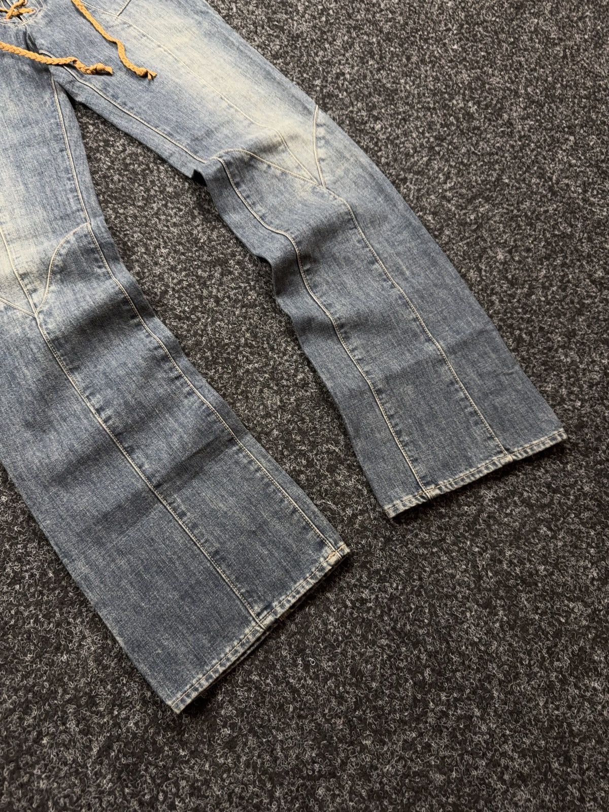 Guess Archive Y2K Guess Western USA Retro 00s Lace Up Denim Jeans Size 28" / US 6 / IT 42 - 4 Thumbnail