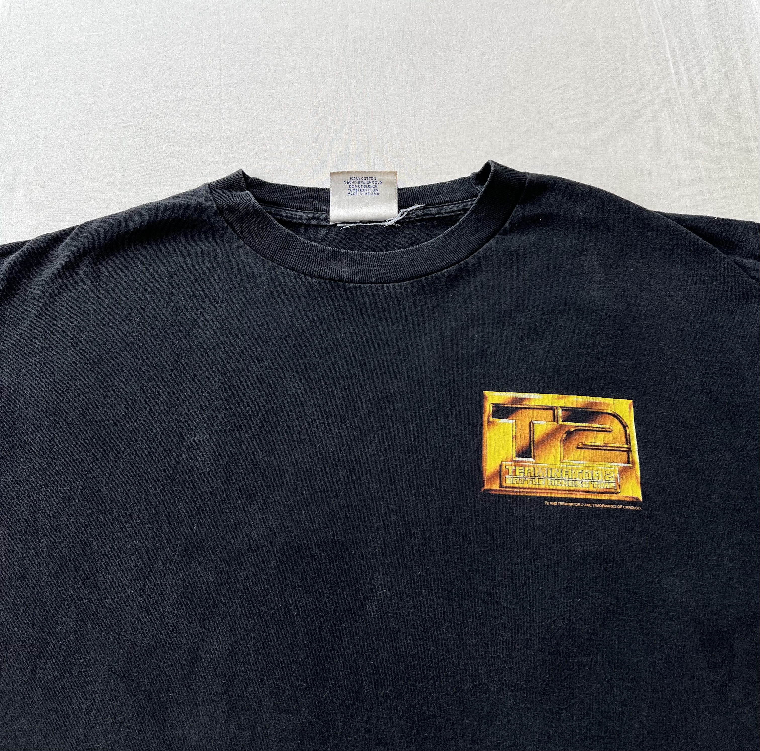 Vintage Vintage 90s Terminator 2 Universal Studios Movie T-shirt Size US XL / EU 56 / 4 - 6 Thumbnail