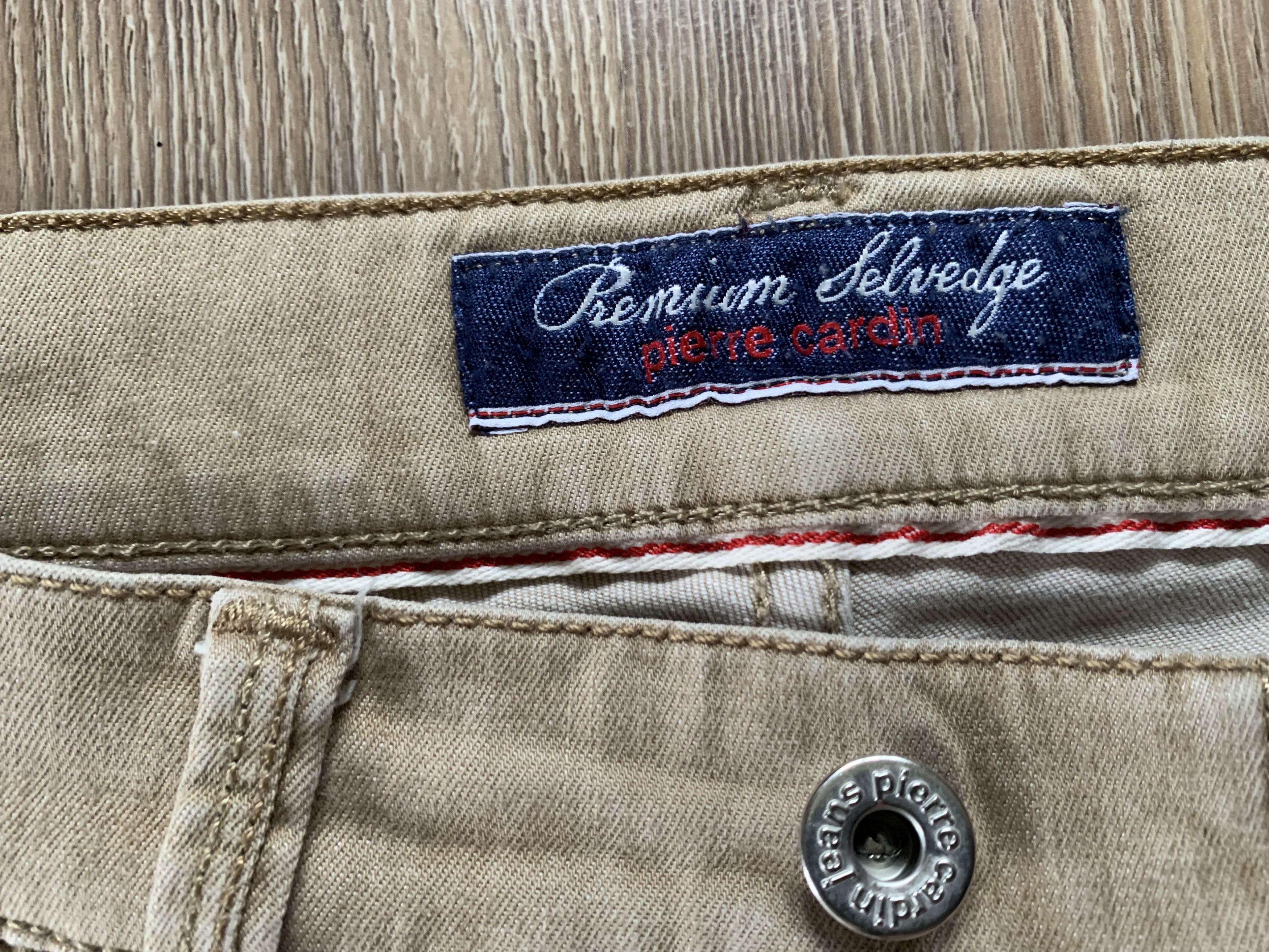 Designer × Pierre Cardin Pierre Cardin Premium Selvedge Beige Jeans Size US 33 - 10 Thumbnail