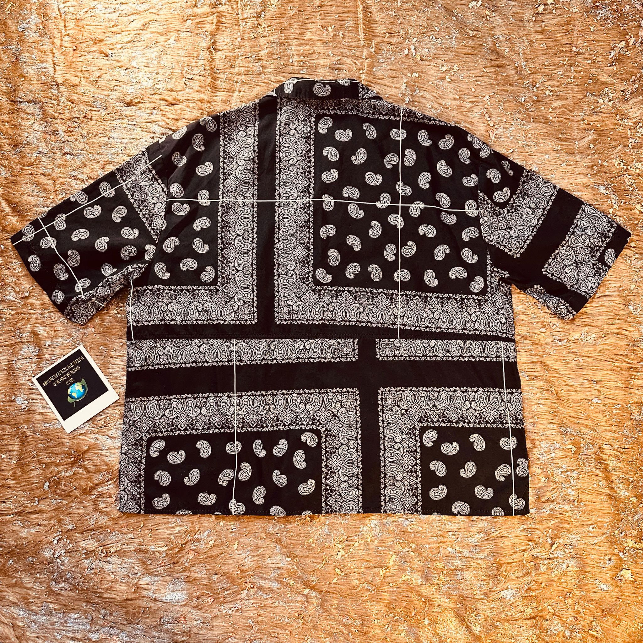 Vintage EPIC ASYMMETRIC PAISLEY PATCH S/S CAMP COLLAR Size US M / EU 48-50 / 2 - 2 Thumbnail