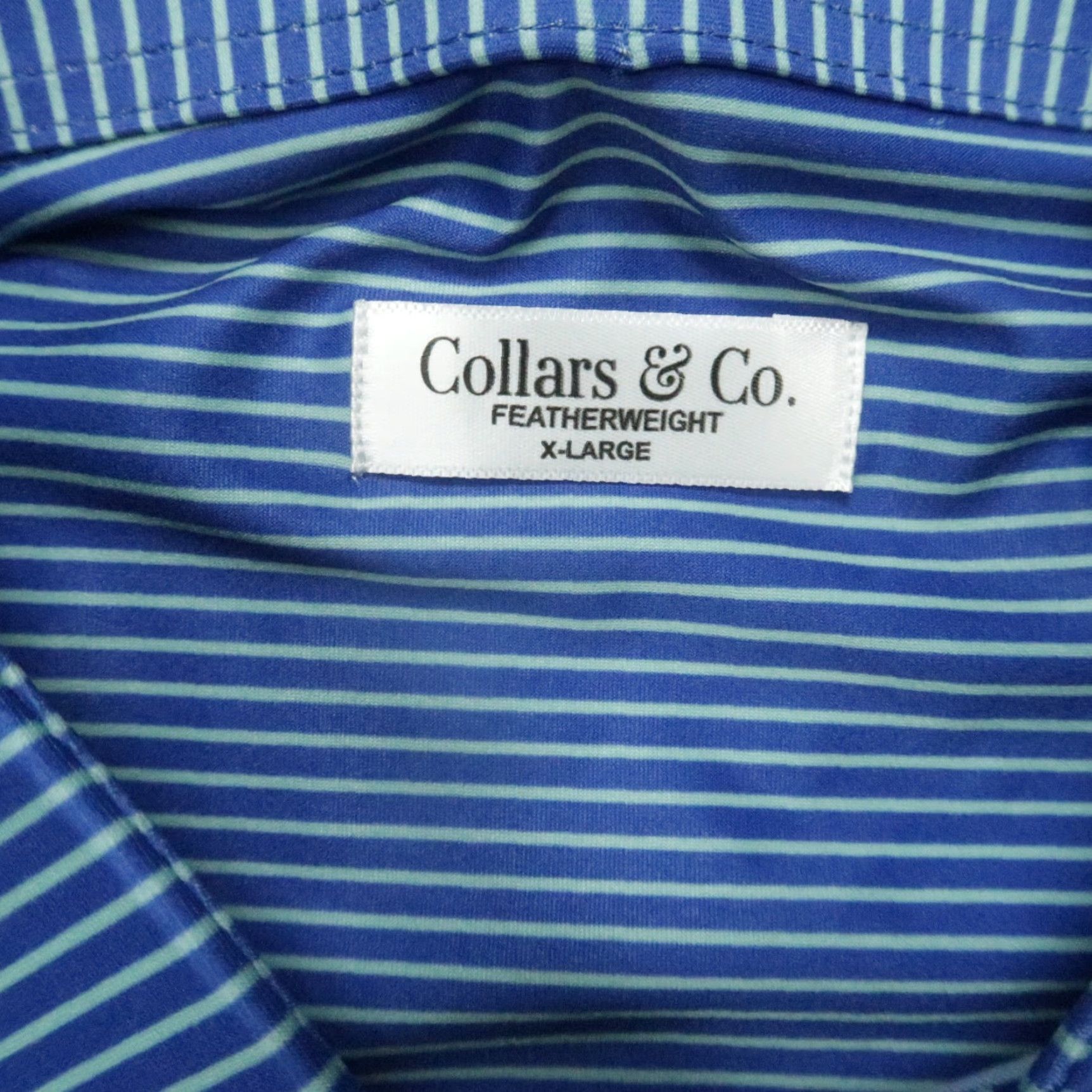 CO Collars & Co Shirt Men XL Striped Featherweight Short Sleeve Performance Polo Size US XL / EU 56 / 4 - 3 Thumbnail