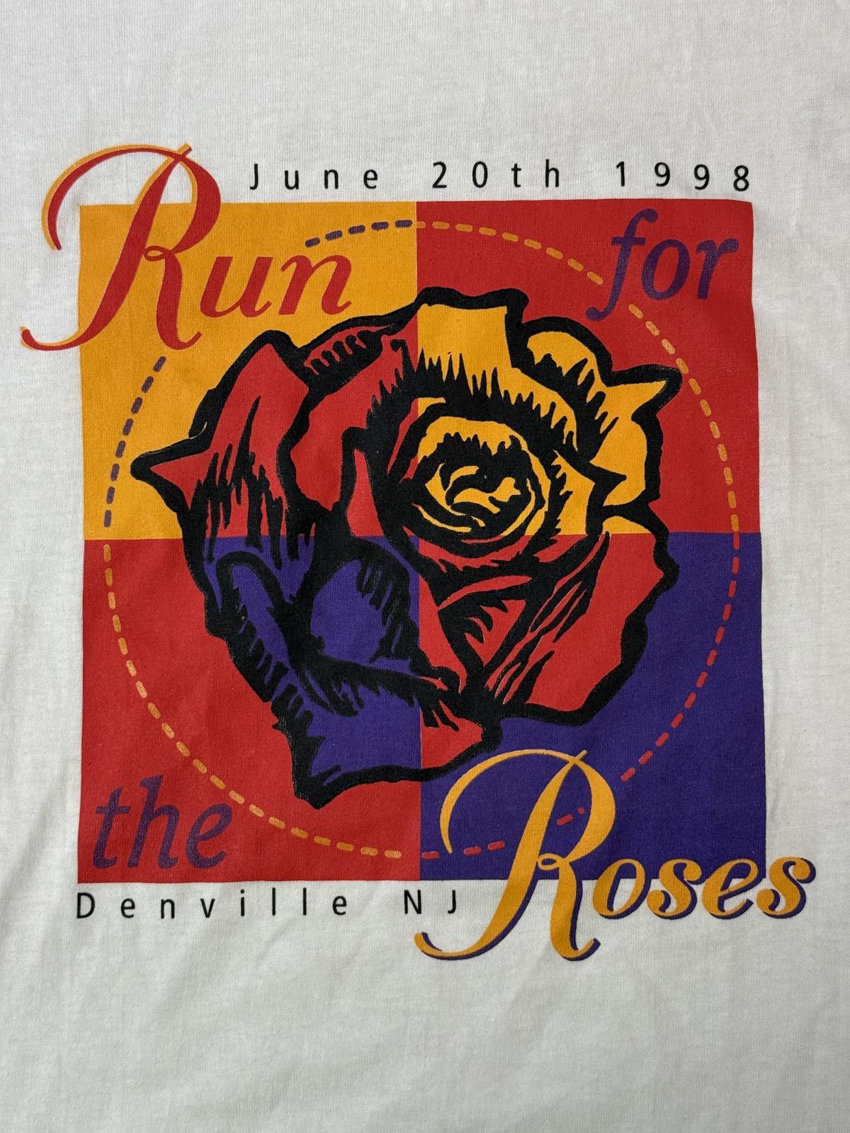 Fruit Of The Loom VTG Run for the Roses T-shirt Denville New Jersey Tee - XL Size US XL / EU 56 / 4 - 4 Thumbnail
