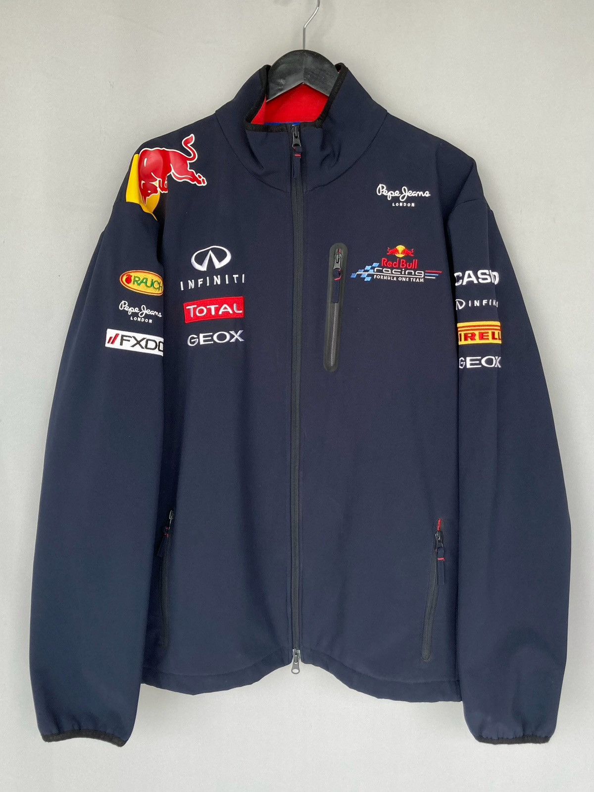 image of Formula Uno x Racing Official Red Bull F1 Racing Team Softshell Jacket Formula in Navy (Size XL)