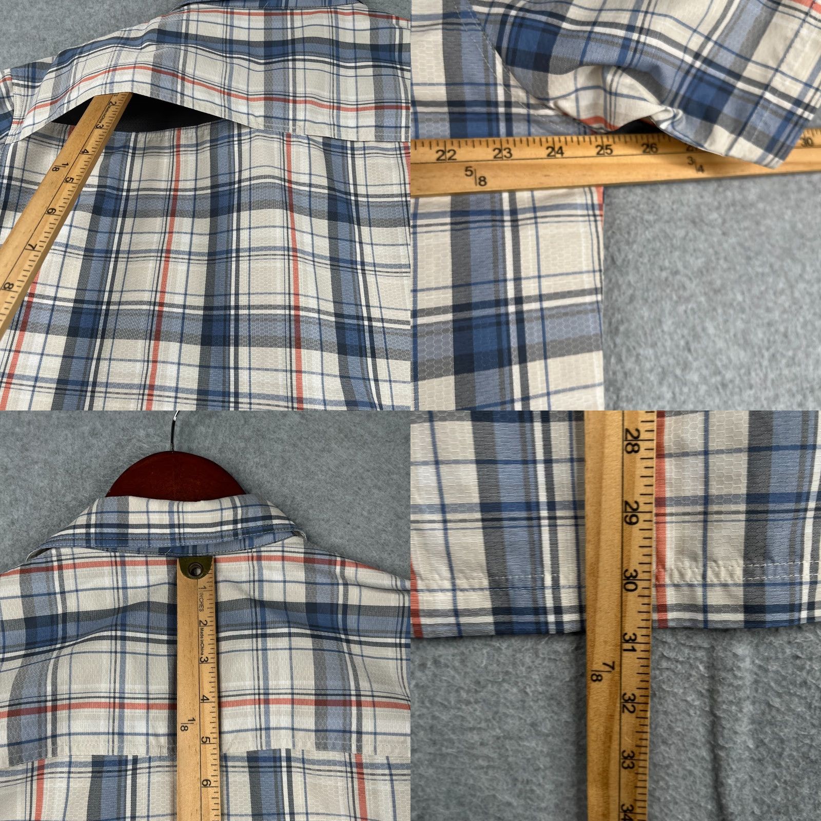 Croft & Barrow Croft & Barrow Quick Dry Shirt Plaid White Multicolor Short Sleeve Button Up L Mens Regular Casual Size US L / EU 52-54 / 3 - 8 Thumbnail
