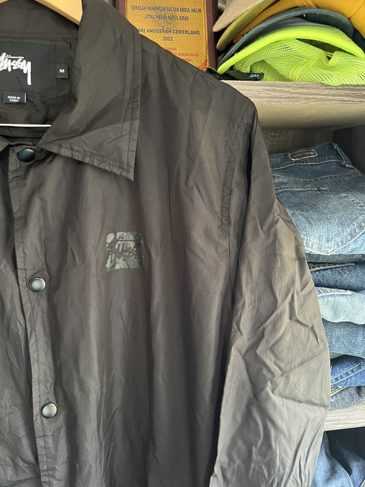 Stussy 🔥Stussy Black Small Logo Long Button Jacket Size US M / EU 48-50 / 2 - 6 Thumbnail