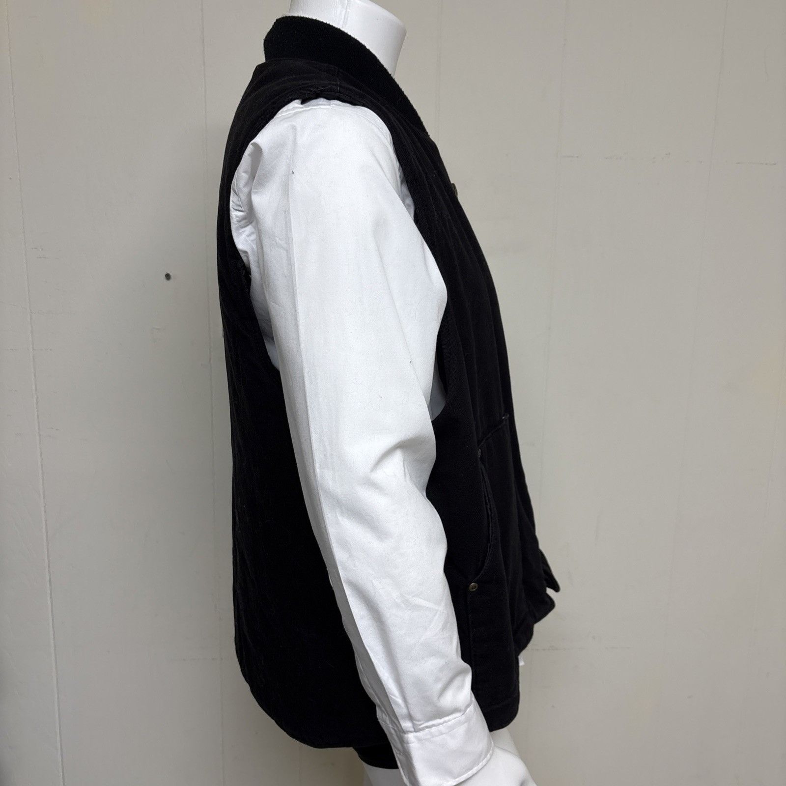 Other Quilted Canvas Duck Vest Mens XL Black Cowboy Workwear Relax Size US XL / EU 56 / 4 - 2 Thumbnail