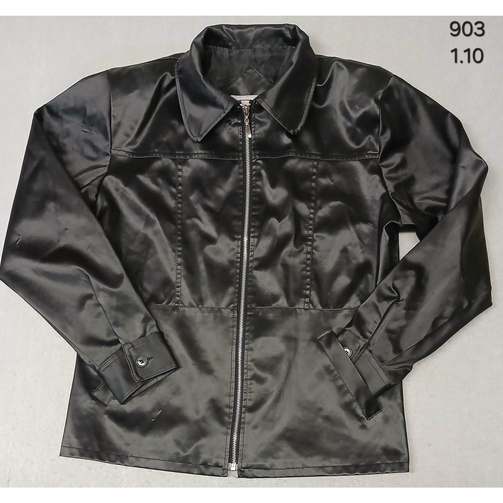 Other RAVE (Large) Women's 90's Black Faux Leather Zip Jacket Size L / US 10 / IT 46 - 1 Thumbnail