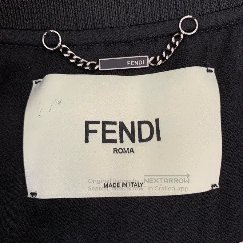 Fendi Fendi Black logo bow tie baseball jacket Size XS / US 0-2 / IT 36-38 - 5 Thumbnail