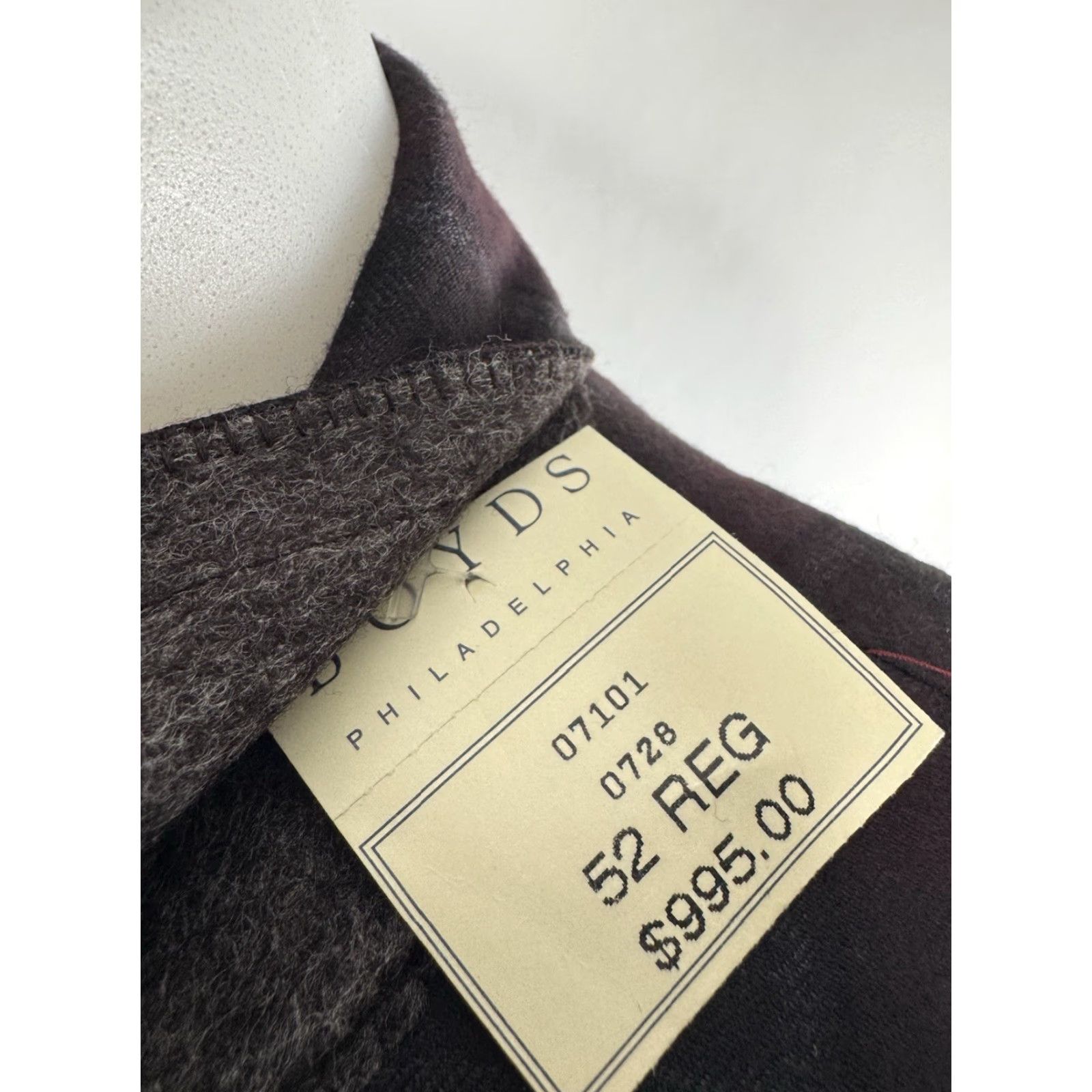 Vintage TRUSSINI Italy - NEW w TAG - WOOL Plaid Blazer Jacket - Mens 52 R - Burgundy / Black / Bluish Gray - 995 MSRP - Jacket Size 52R - 5 Thumbnail