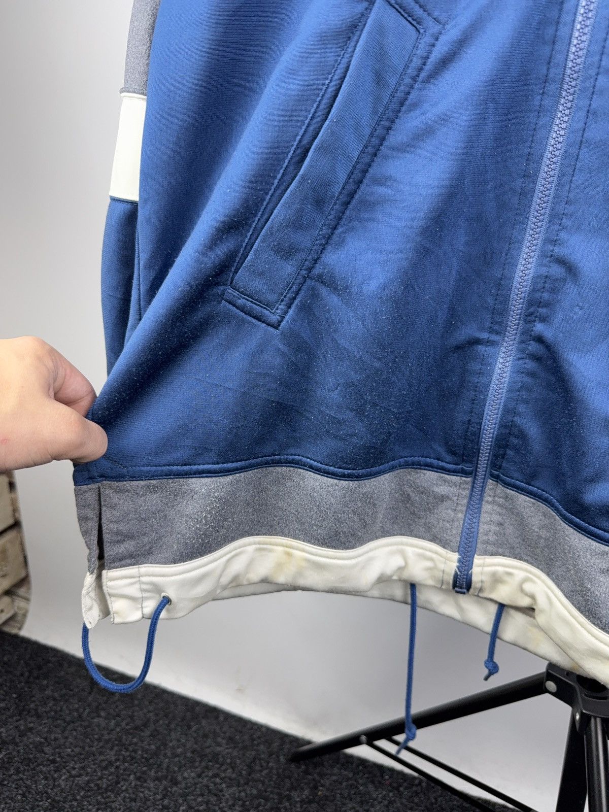 Nike × Vintage 90s Nike Varsity Style Track Jacket Blue White Retro Y2K Size US S / EU 44-46 / 1 - 3 Thumbnail