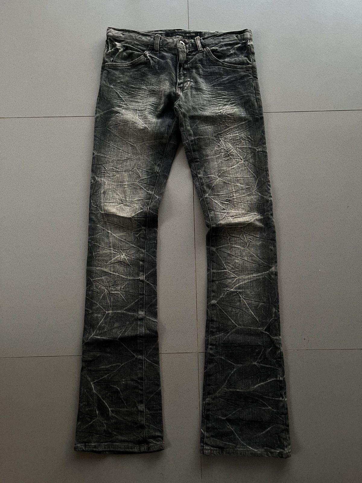 vkei パンツ Fringe 00s Flared Studs Faded Denim