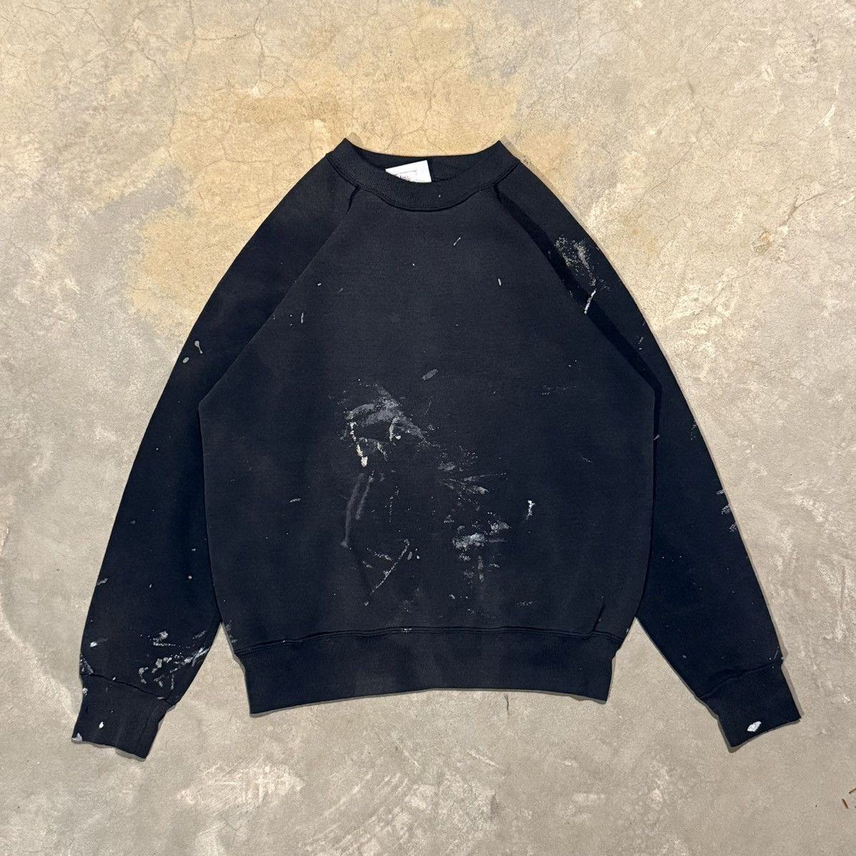 1980s Faded Distressed Painted Raglan Crewneck ERD Grunge