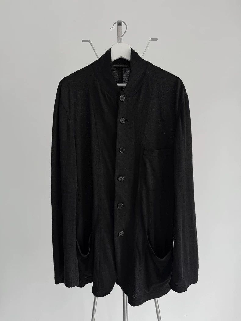 Yohji Yamamoto Yohji Yamamoto Yohji Yamamoto Homme Black Linen Jacket Size US M / EU 48-50 / 2 - 4 Thumbnail