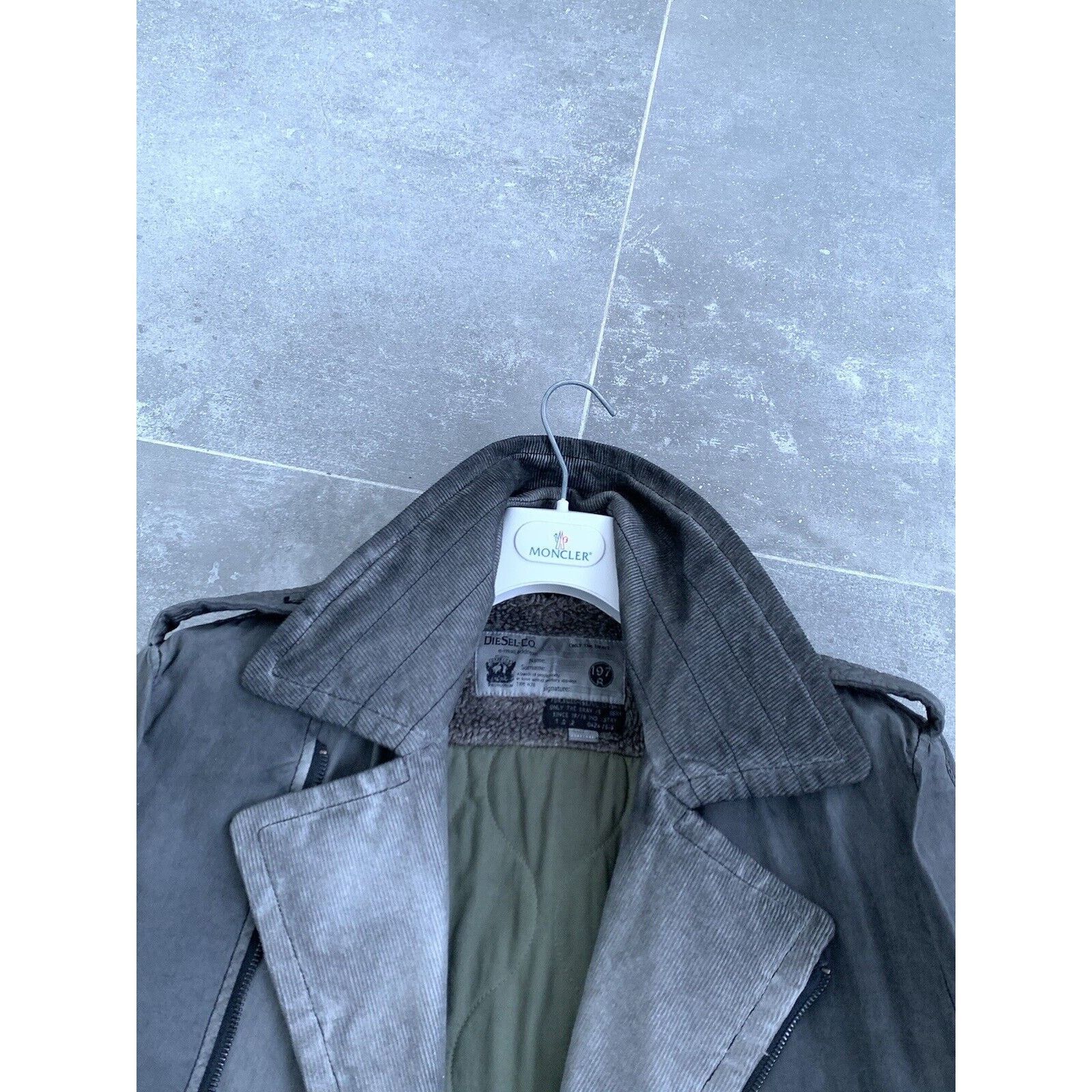 Diesel Mens DIESEL Garment DYED Pea Coat Corduroy Jacket L EU 50 52 Size US L / EU 52-54 / 3 - 3 Thumbnail