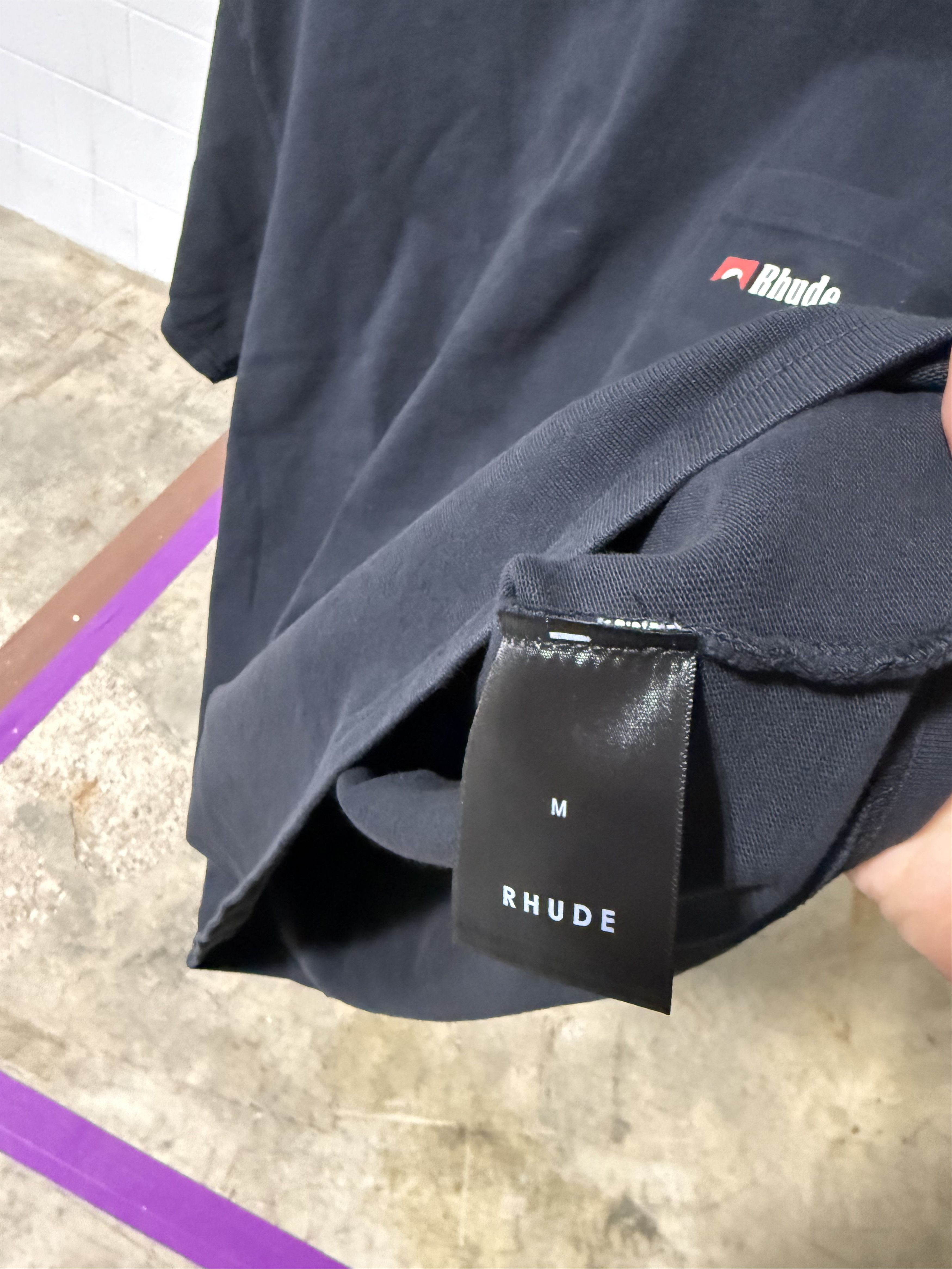 Rhude Rhude Moonlight Wolf Pocket Tee 'Vintage Black' Size US M / EU 48-50 / 2 - 3 Thumbnail