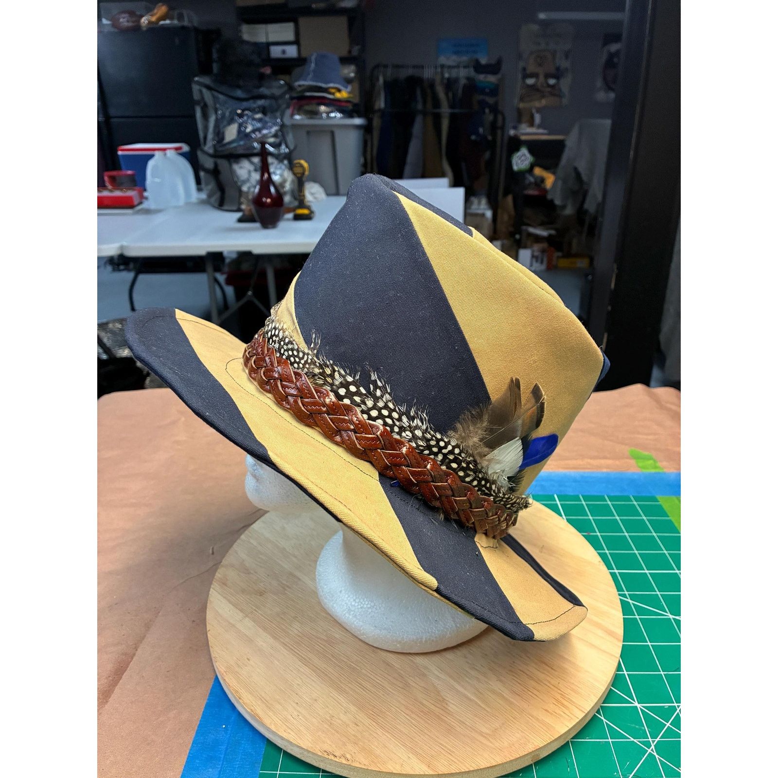 Other The Showman — Reclaimed Canvas Top Hat, Braided Leather Band Size ONE SIZE - 2 Thumbnail