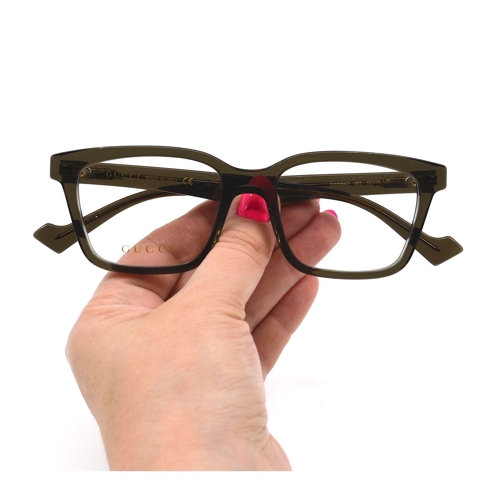 Gucci NEW Gucci GG0964O 003 Grey Transparent Authentic Eyeglasses Size ONE SIZE - 11 Thumbnail