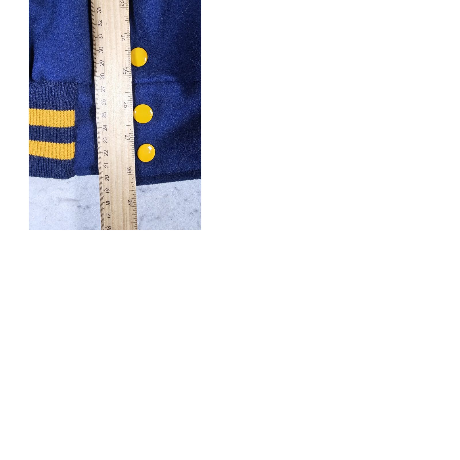 Holloway VINTAGE Holloway The Original Varsity Jacket Blue & Yellow Wool & Leather Jacket Mens Sz S Size US S / EU 44-46 / 1 - 10 Thumbnail