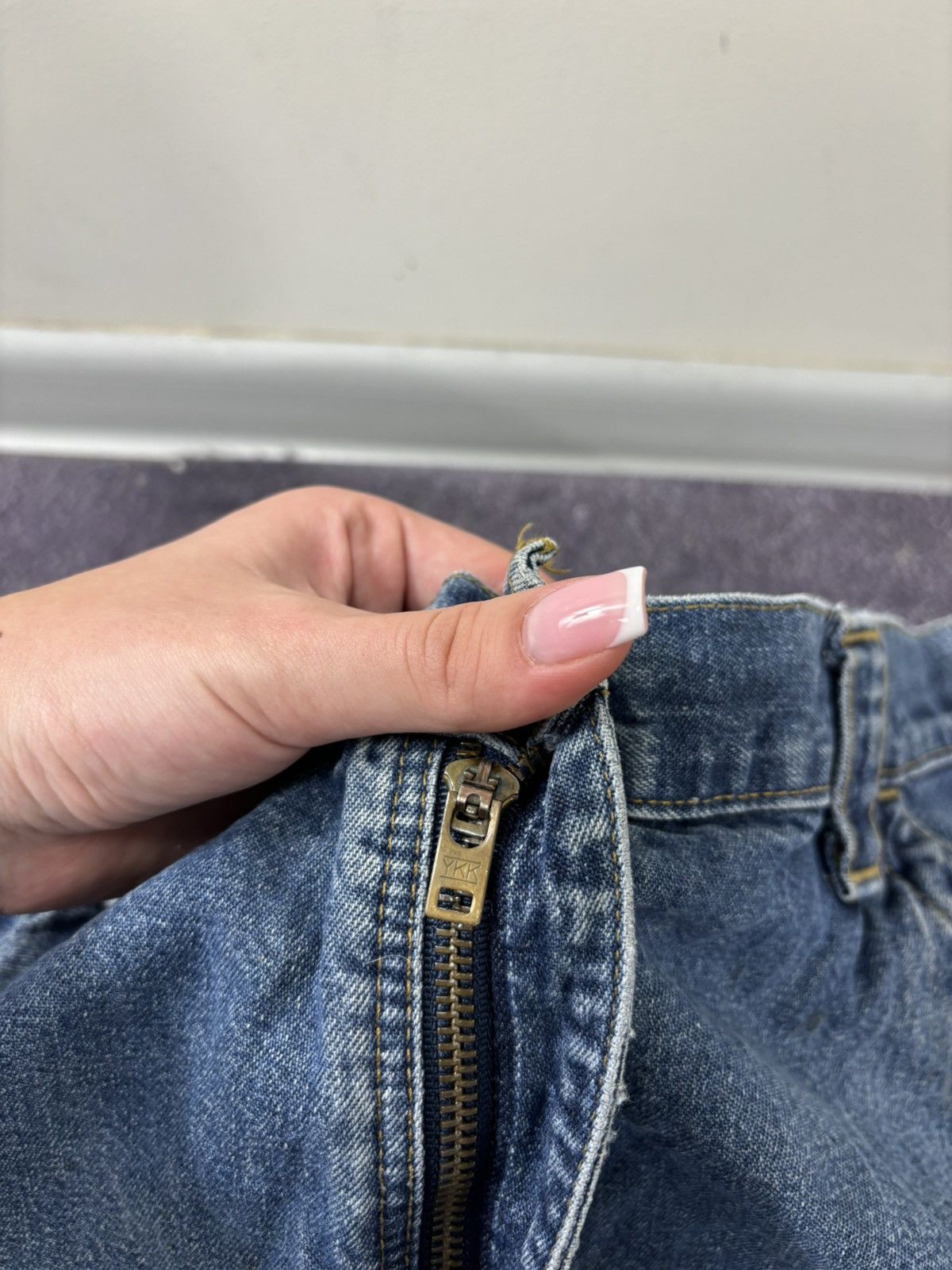 Carhartt Vintage 90s Carhartt USA Hype Work Blue Denim Shorts Jorts Size US 36 / EU 52 - 17 Thumbnail