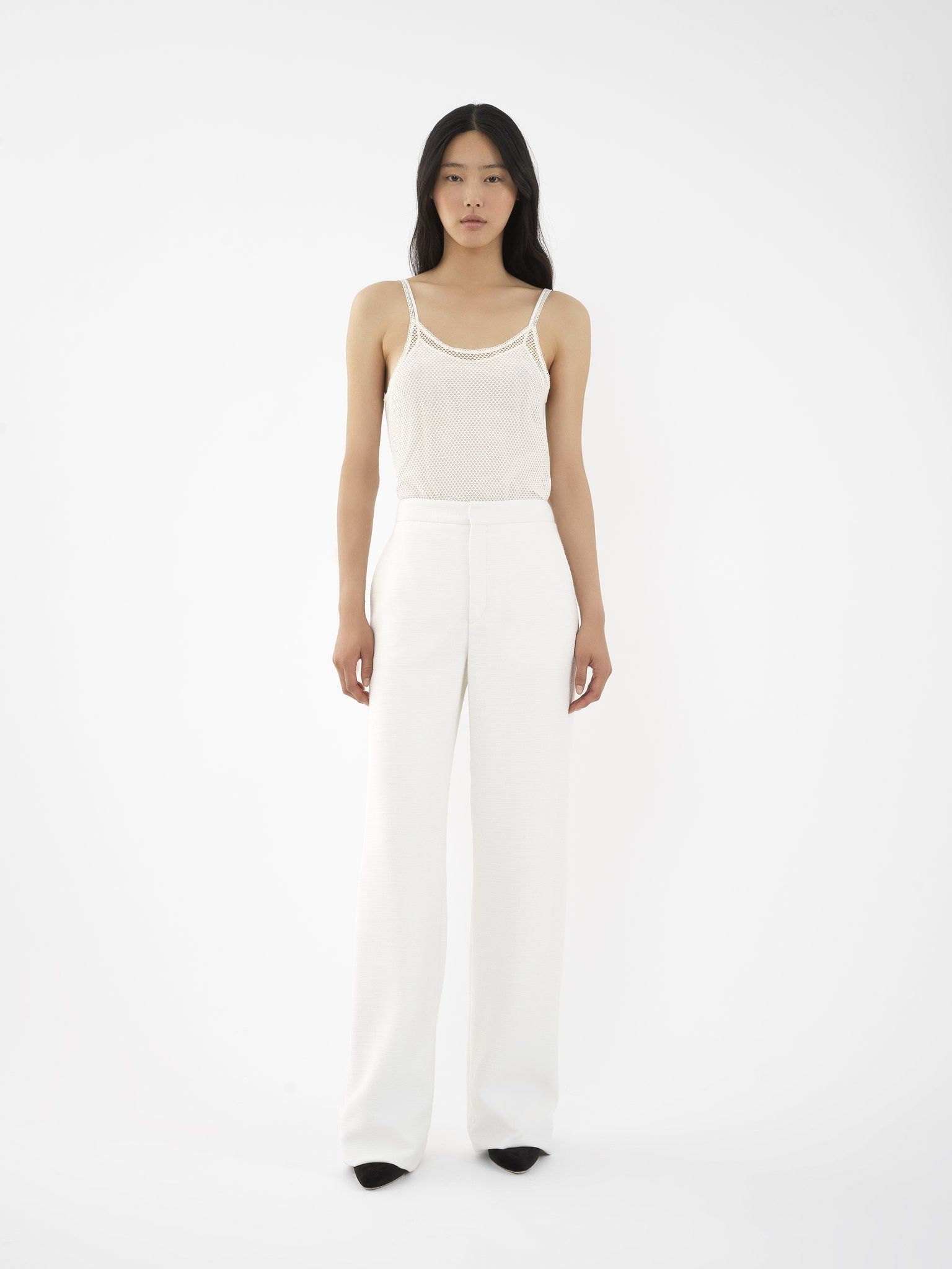 Chloe o1loc1c0325 CHC24 Trouser in Eden White Size 25" / US 0 / IT 36 - 2 Thumbnail