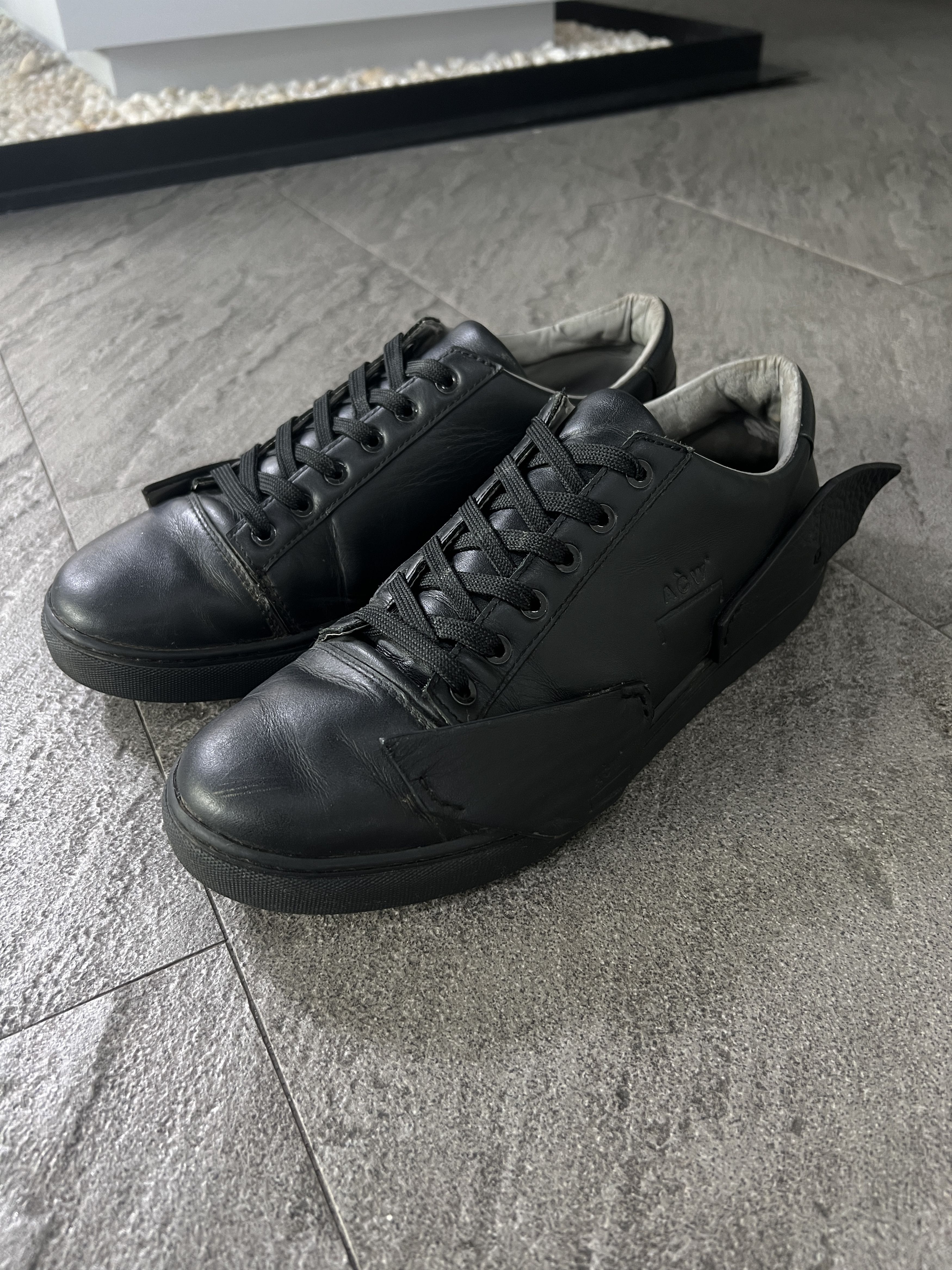 A-COLD-WALL* A Cold Wall ACW Leather Panel Sneakers Black US9 Size US 9 / EU 42 - 3 Thumbnail
