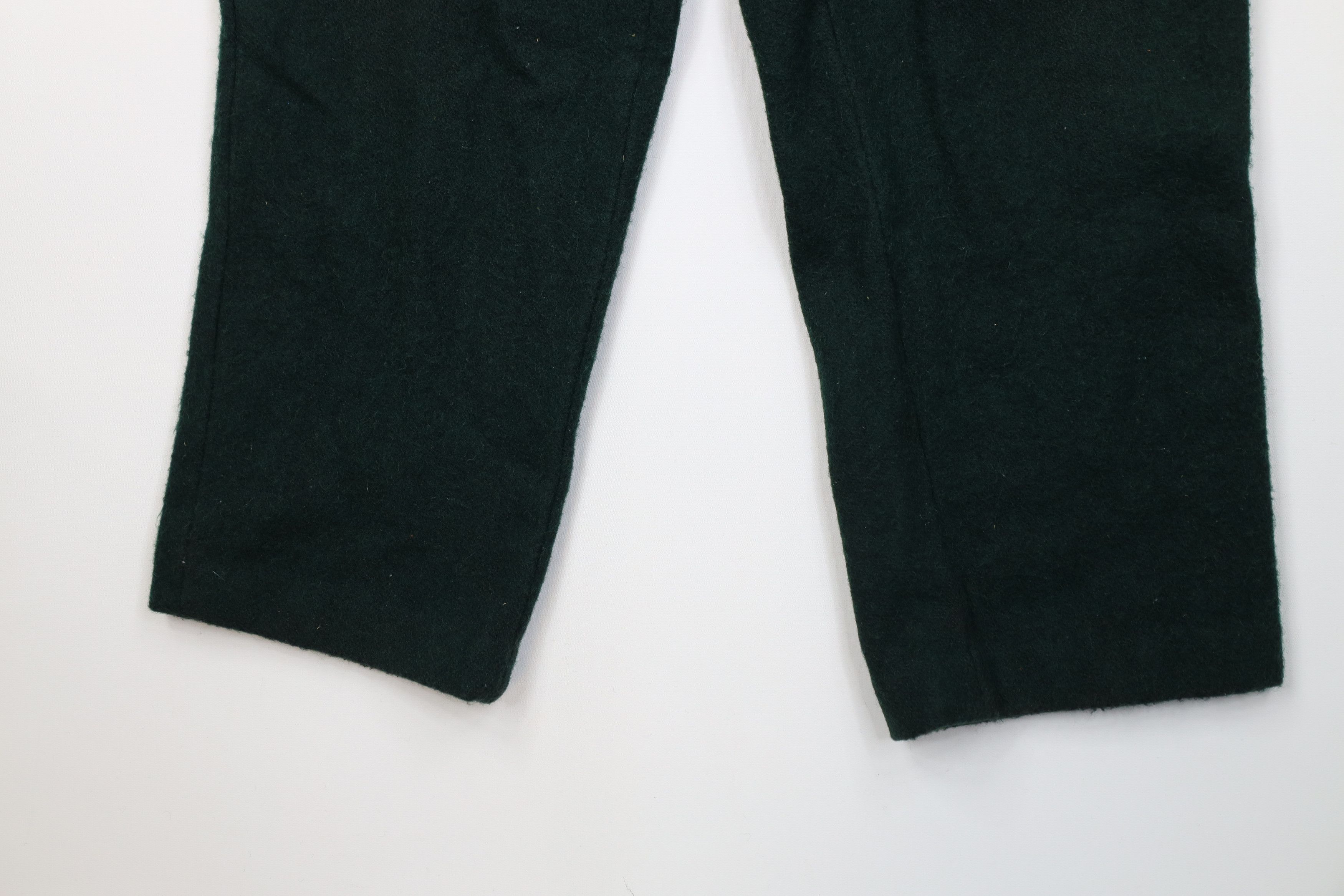 Vintage Vintage 70s Streetwear Wool Wide Leg Pants Green USA Size US 34 / EU 50 - 4 Thumbnail