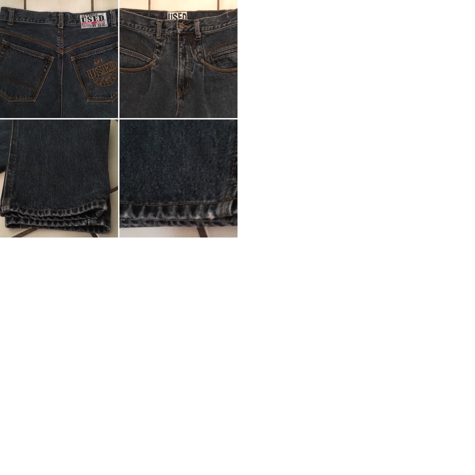 Vintage VINTAGE Get Used Jeans 90s Hip Hop Denim Blue 29 in Waist Mens Womens 1990s Size 29" - 9 Thumbnail