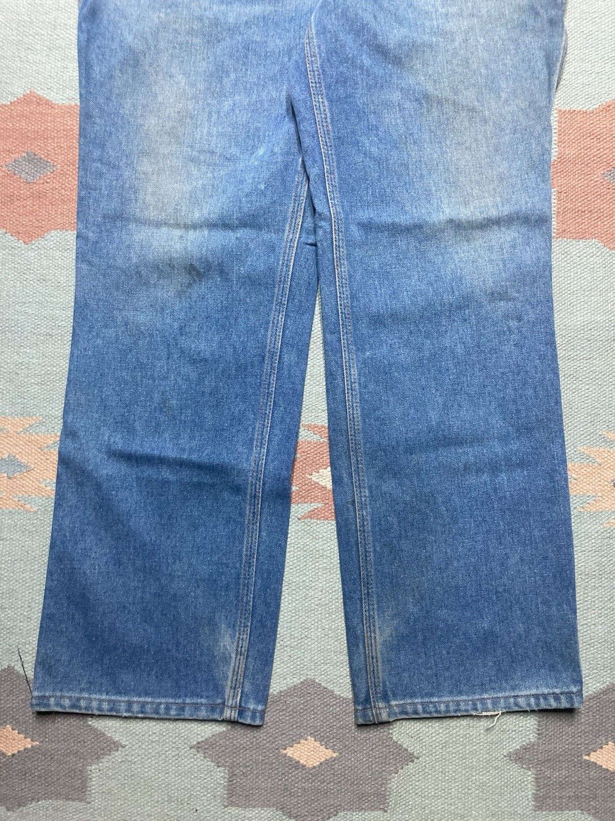 Vintage × Wrangler 70s wrangler jeans faded denim straight leg talon farm 34x28 Size US 34 / EU 50 - 2 Thumbnail