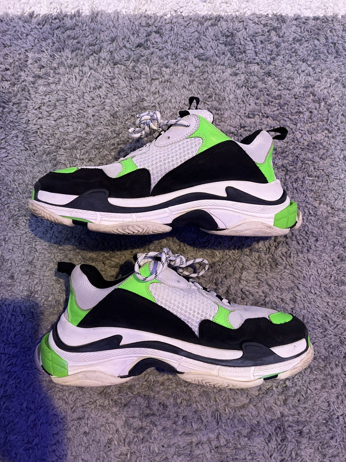 Balenciaga Balenciagas triple s “white green fluo” Size US 13 / EU 46 - 2 Thumbnail