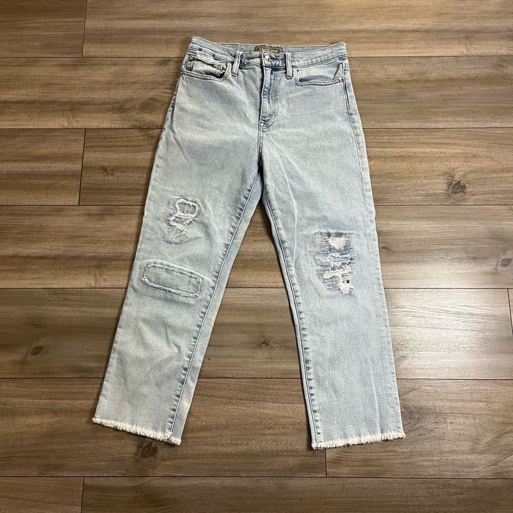 Anthropologie Point Sur by J Crew High Rise Slim Boyfriend Distressed Jean Size 28" / US 6 / IT 42 - 2 Thumbnail