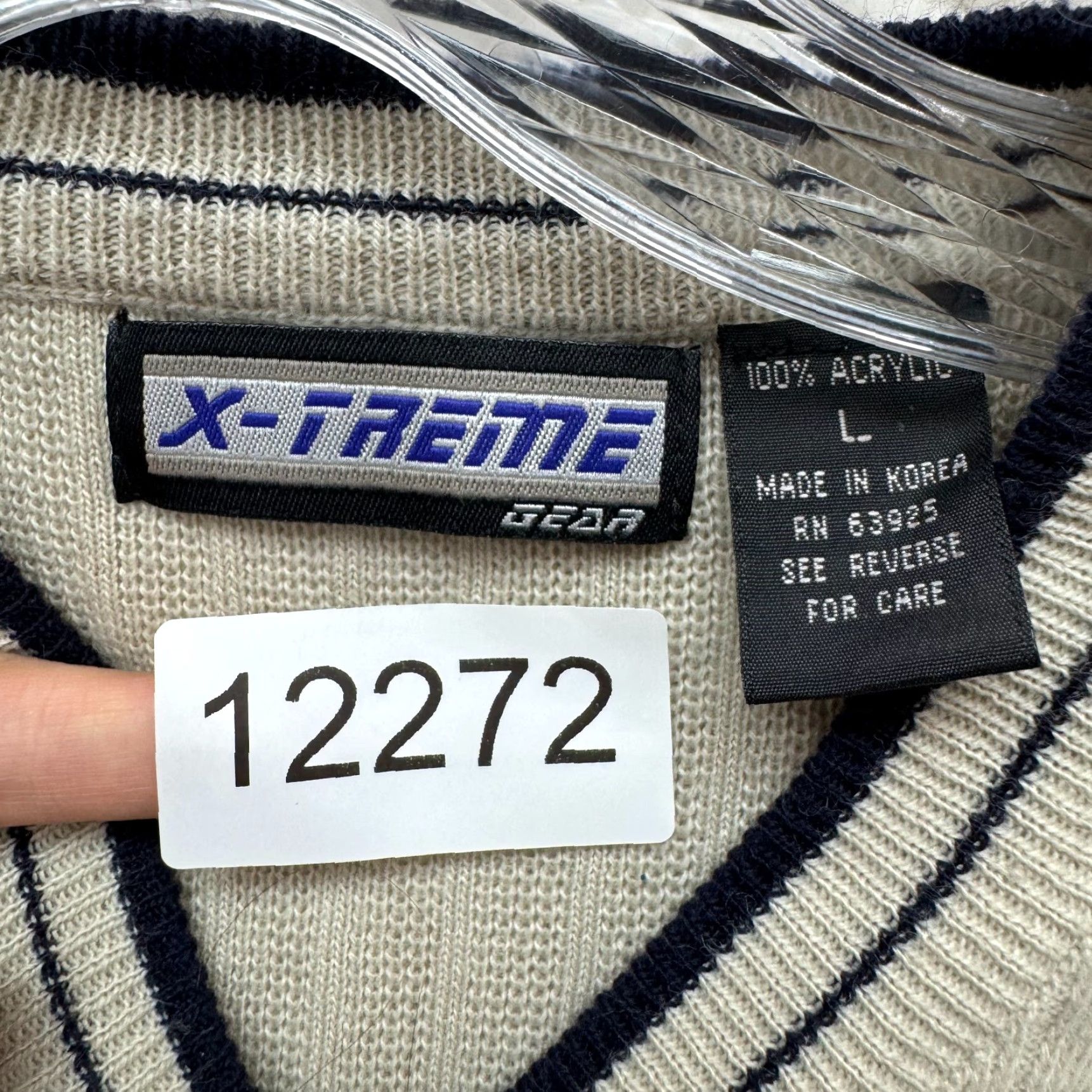 Vintage VINTAGE Xtreme Gear XG Sweater Vest Skater Grunge 90s Y2K Beige Tan Large L Womens/Mens Size US L / EU 52-54 / 3 - 7 Thumbnail