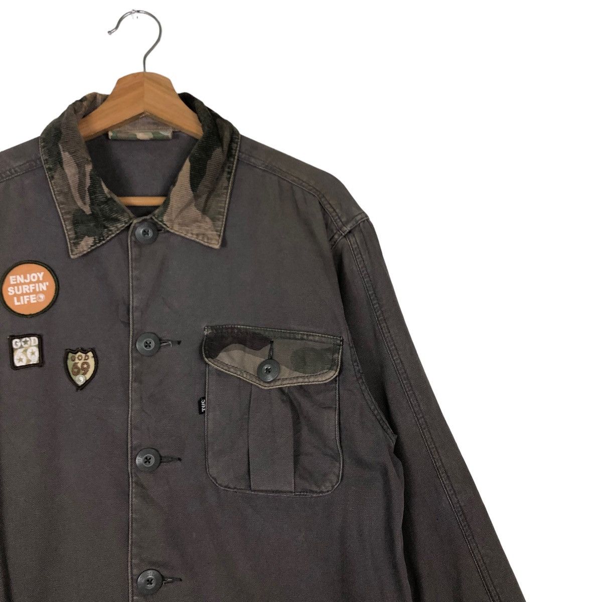 Japanese Brand 🔥Vtg T&C Surf Design Chore Work Jacket Cargo Pocket Size US L / EU 52-54 / 3 - 6 Thumbnail