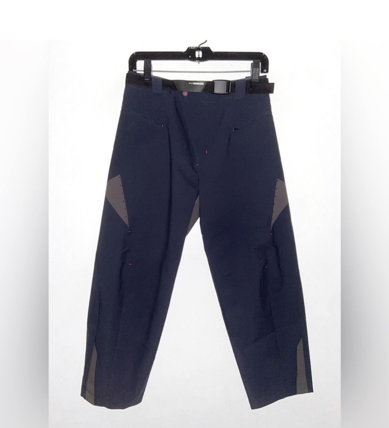 Hyein Seo Hyein Seo Navy Cropped Polyester Trousers size S NWT UNI​​ Size US 30 / EU 46 - 1 Thumbnail