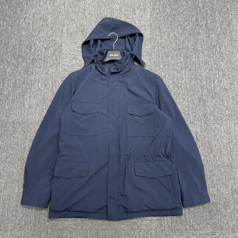 Loro Piana Loro Piana Navy Blue Hooded Jacket Size US XL / EU 56 / 4 - 1 Thumbnail
