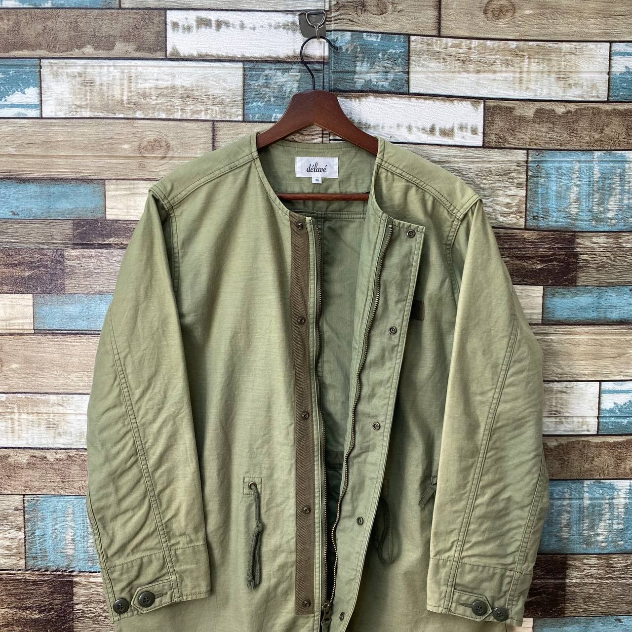 Japanese Brand DE'LAVE JAPAN PARKA FADED GREEN MILITARY ROUNDNECK COLLAR Size US S / EU 44-46 / 1 - 8 Thumbnail