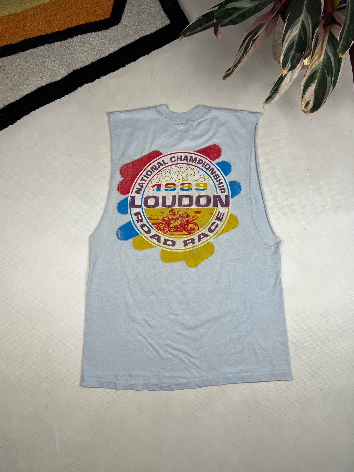 Harley Davidson × Vintage 1989 London Moto tee Tank Top Dunlop racing Suzuki Size US M / EU 48-50 / 2 - 3 Thumbnail