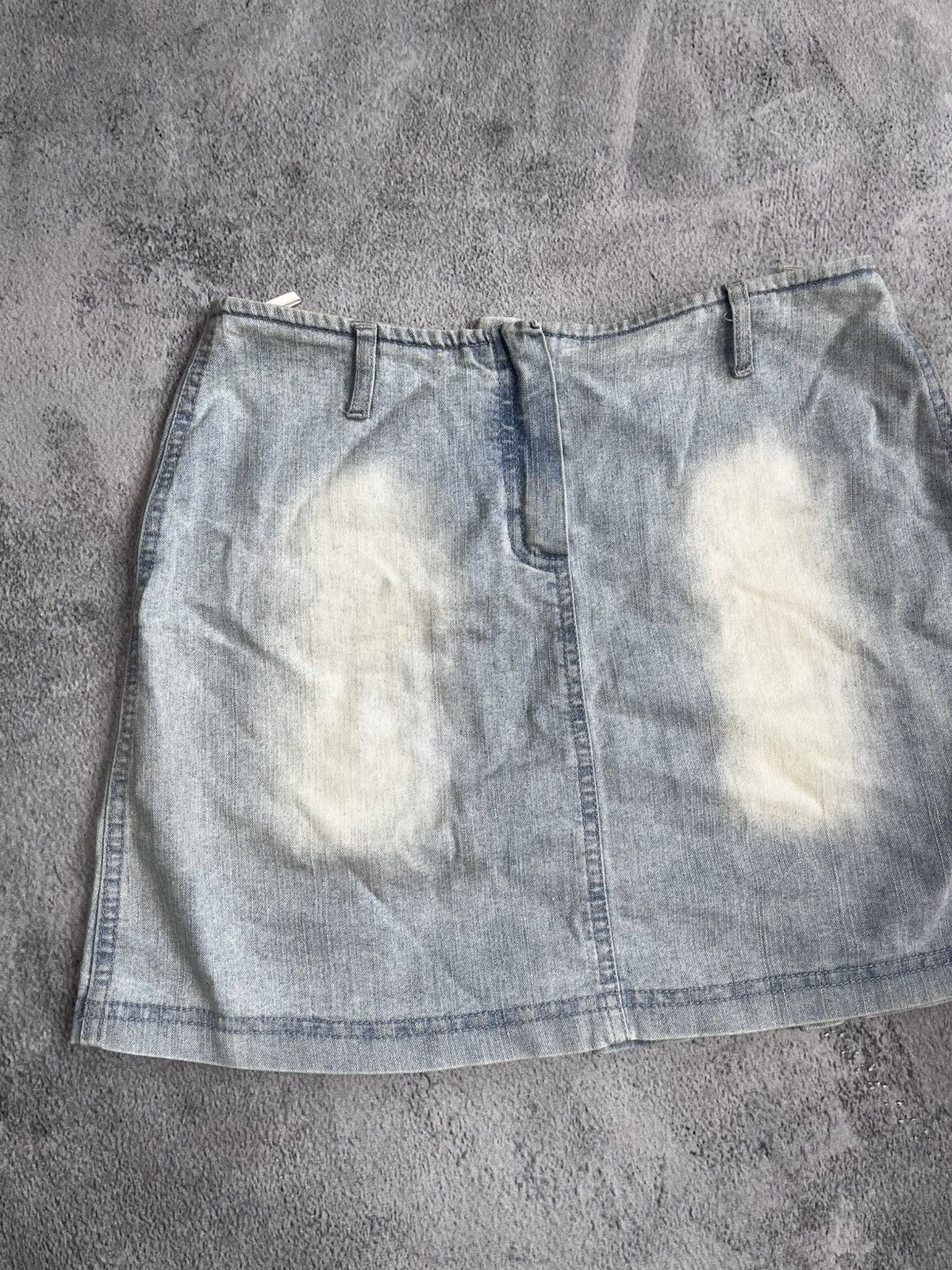 Other Vintage Y2K faded flared denim mini skirt Japanese style Size 28" / US 6 / IT 42 - 5 Thumbnail