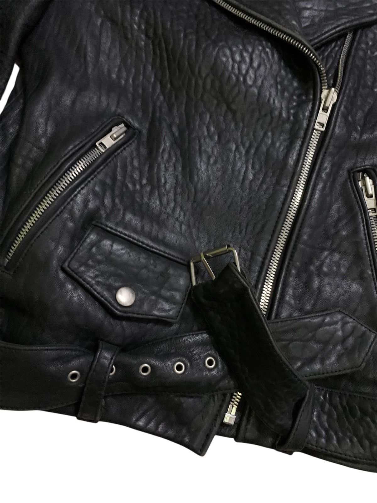 BIGI 💥Vtg Bigi Men Alligator Black Leather Jacket Size US S / EU 44-46 / 1 - 5 Thumbnail