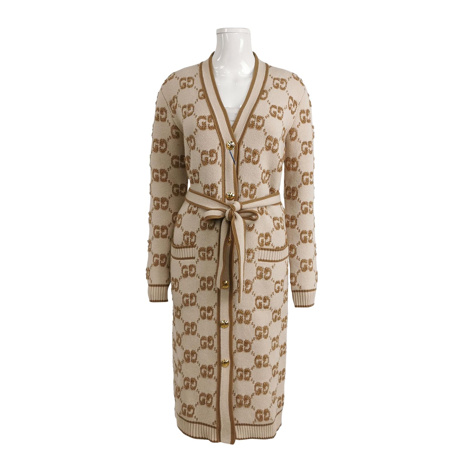 Gucci Gucci GG Monogram Belted Cardigan Size S Size S / US 4 / IT 40 - 1 Thumbnail